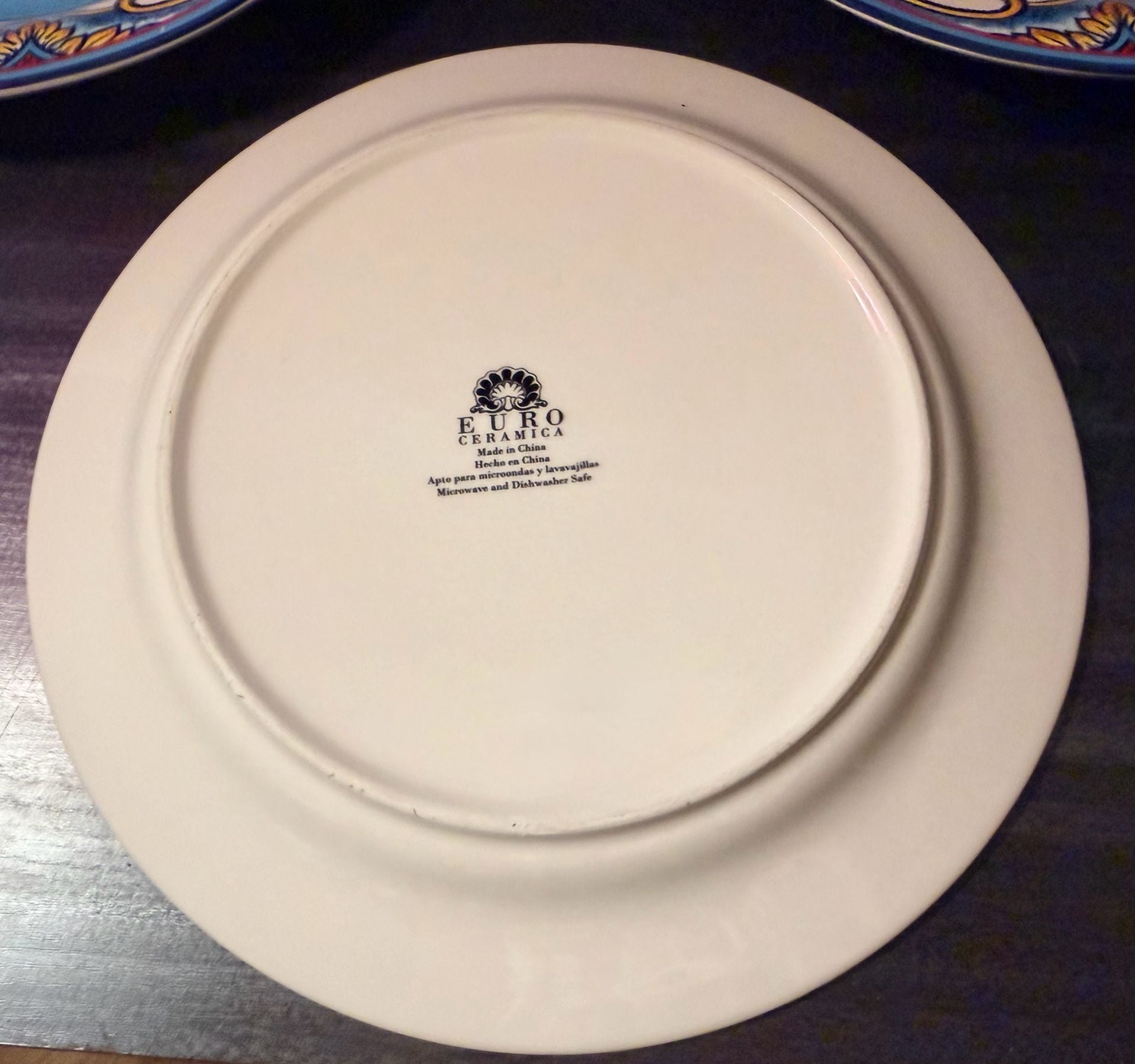 Three(3)- 11" Euro Ceramica "zanzibar" Dinner Plates 7