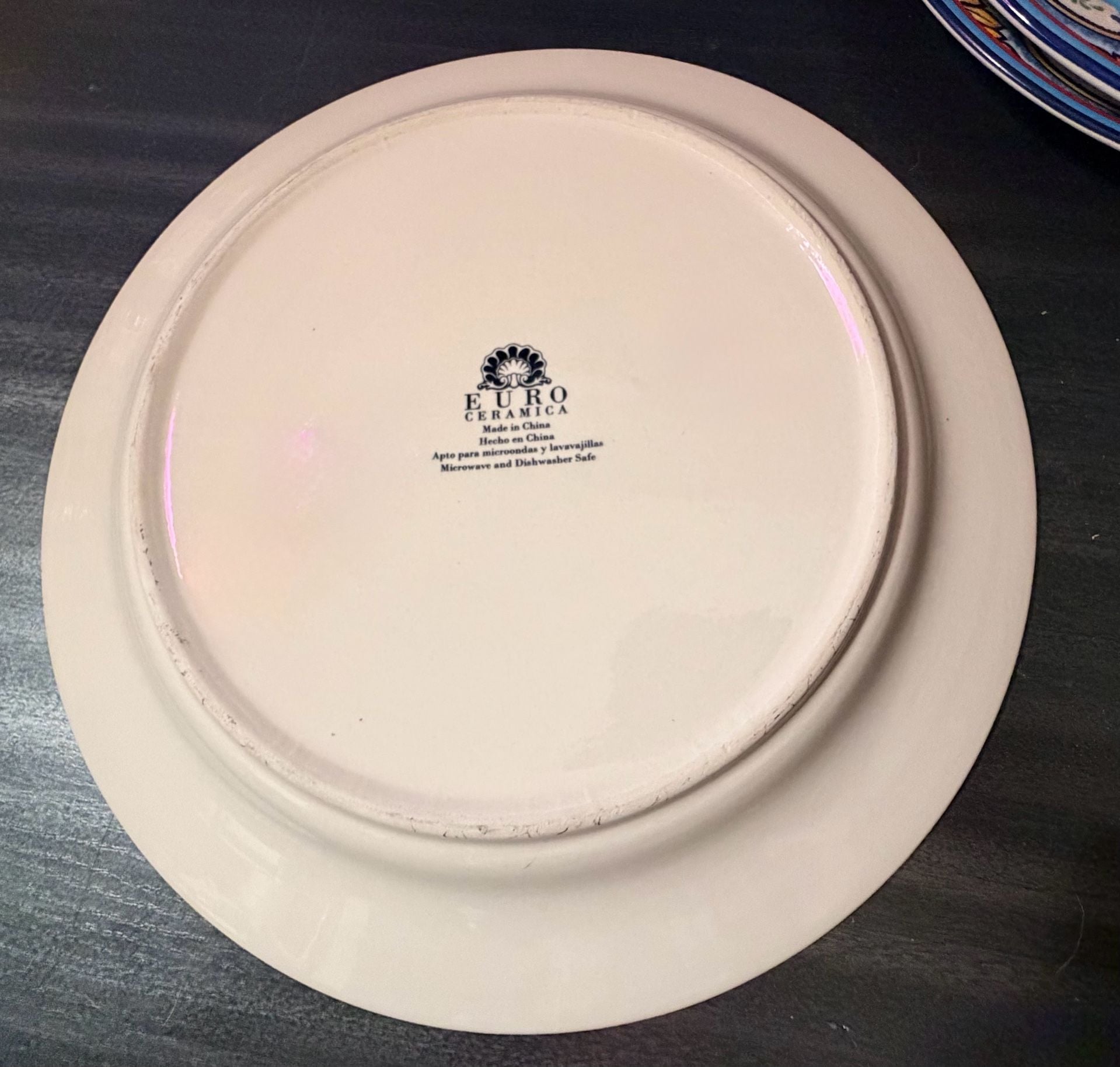 Three(3)- 11" Euro Ceramica "zanzibar" Dinner Plates 8