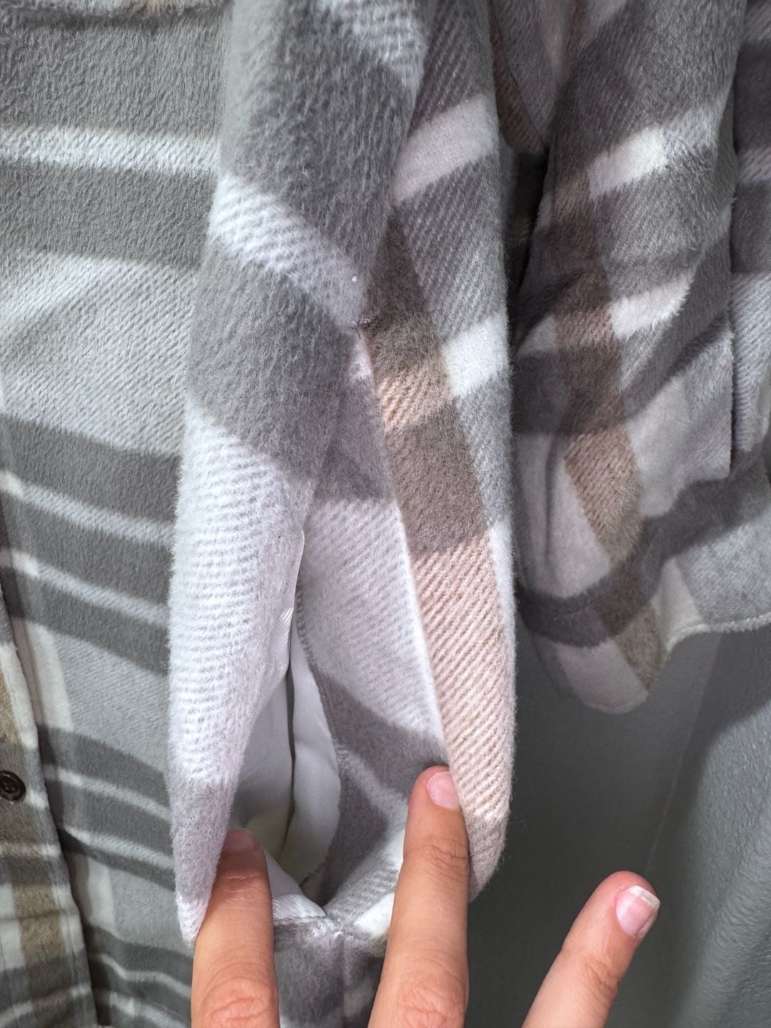 Banana Republic Plaid Shacket Size S Gray 7