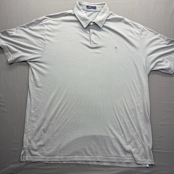 johnnie-O Polo Shirt Size XL Light Blue Short Sleeve Cotton Blend