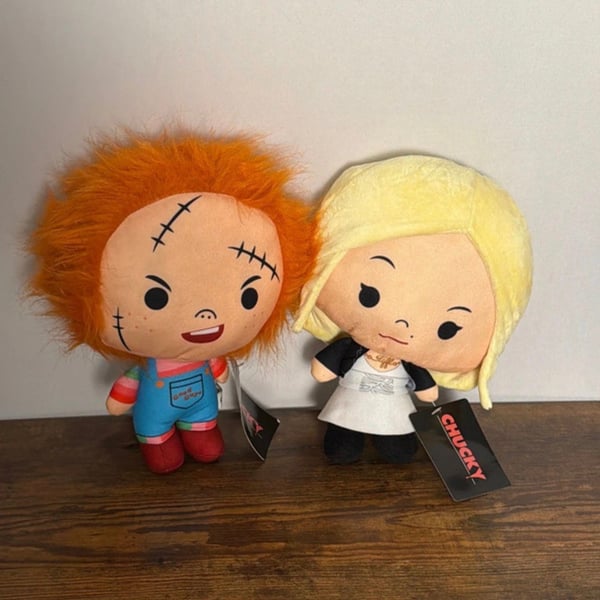 Universal Studios Chucky and Tiffany 10 inch Child's Play Chibi Plush Doll Set