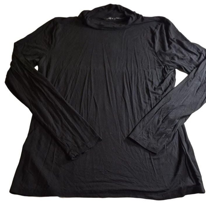 Cable & Gauge Turtleneck Top Black 2