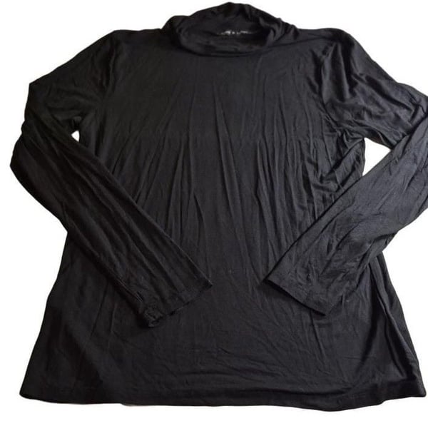 Cable & Gauge Turtleneck Top Black