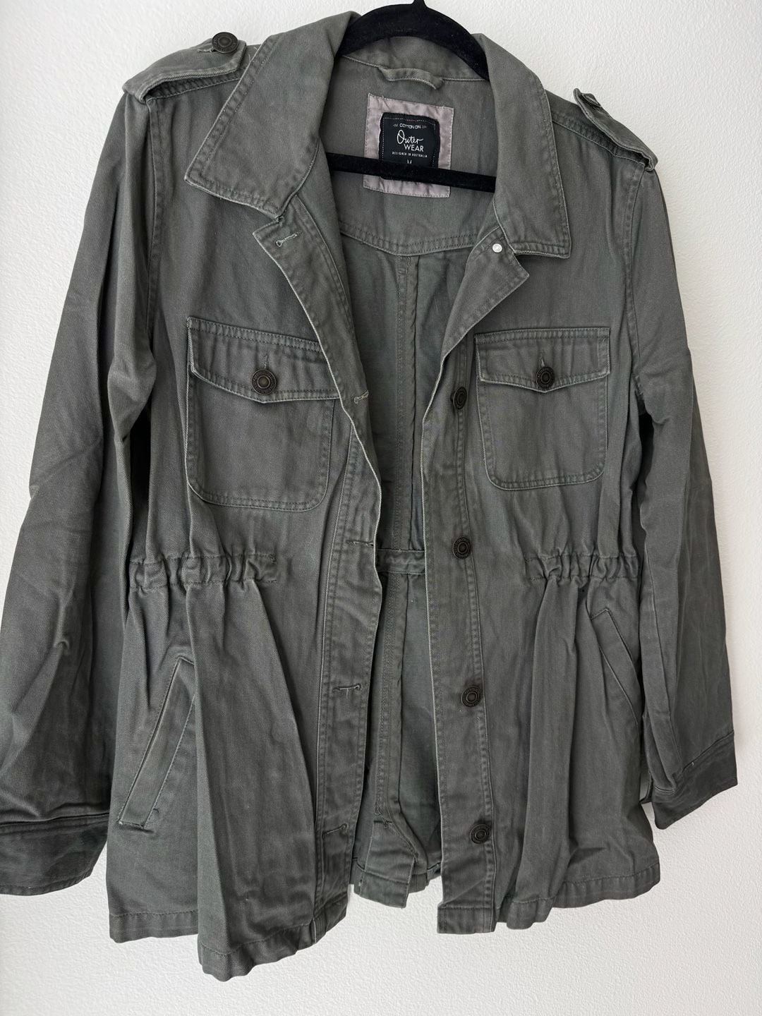Cotton On Utility Jacket Size M Green Military 3