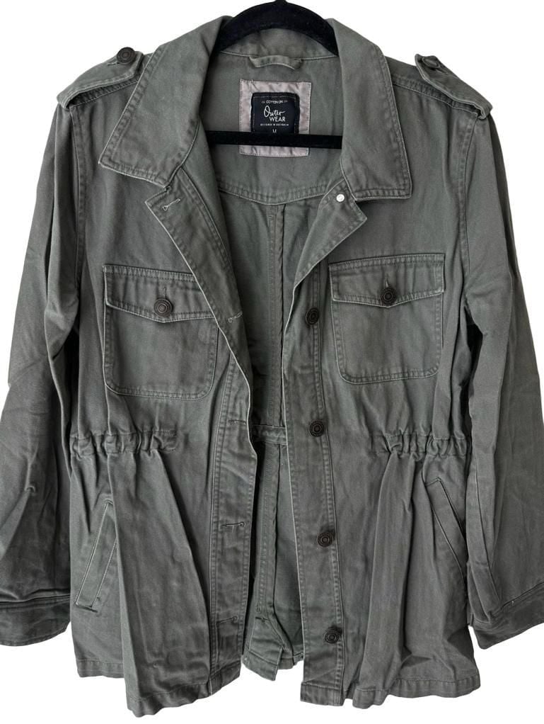 Cotton On Utility Jacket Size M Green Military 2