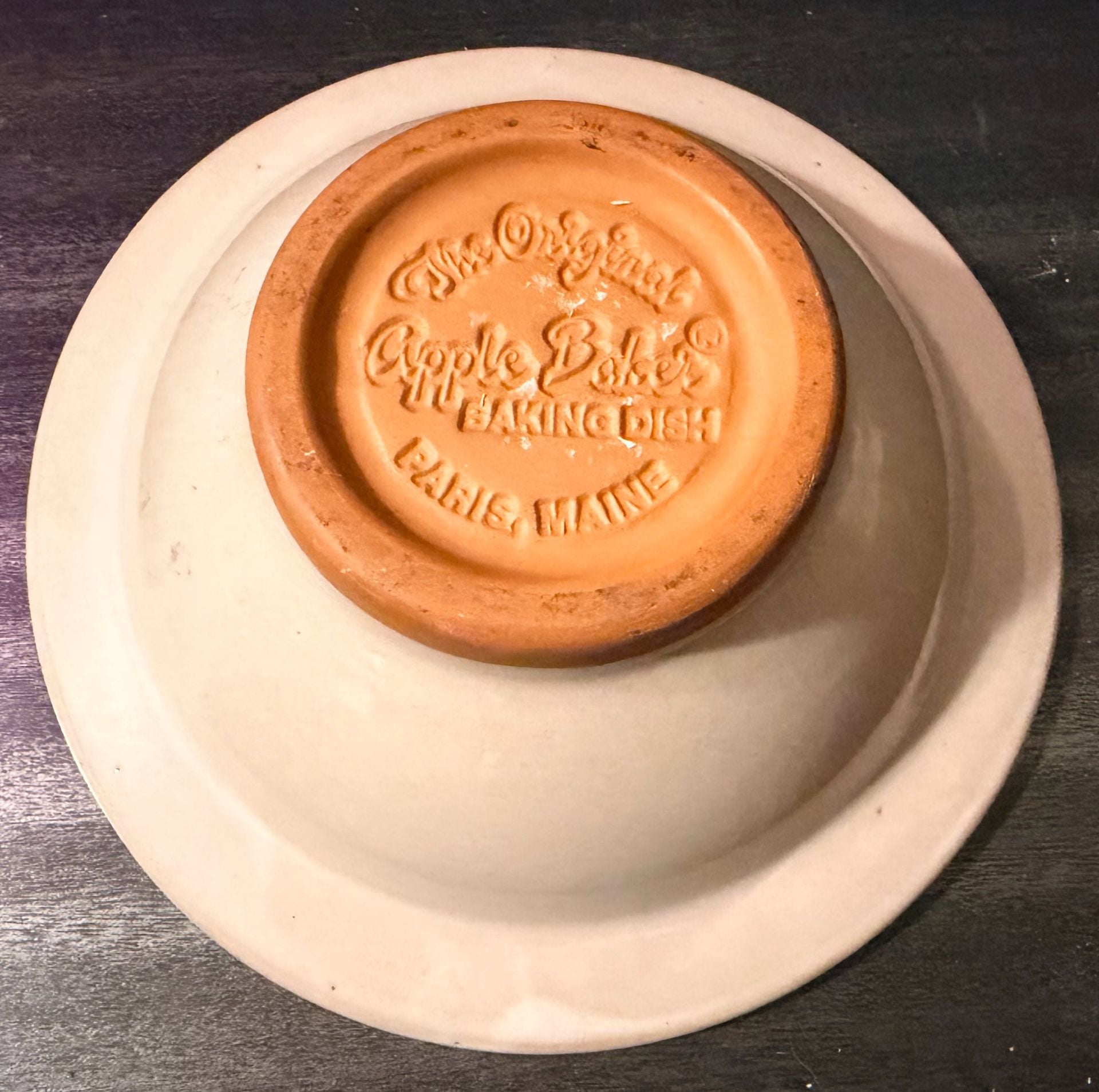 Pair of 1983 The Original Apple Baker baking dish 3