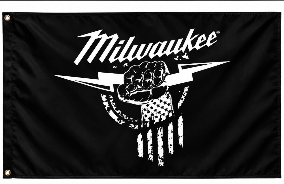 Milwaukee Power Tools Black Flag 3x5 FT Banner 1
