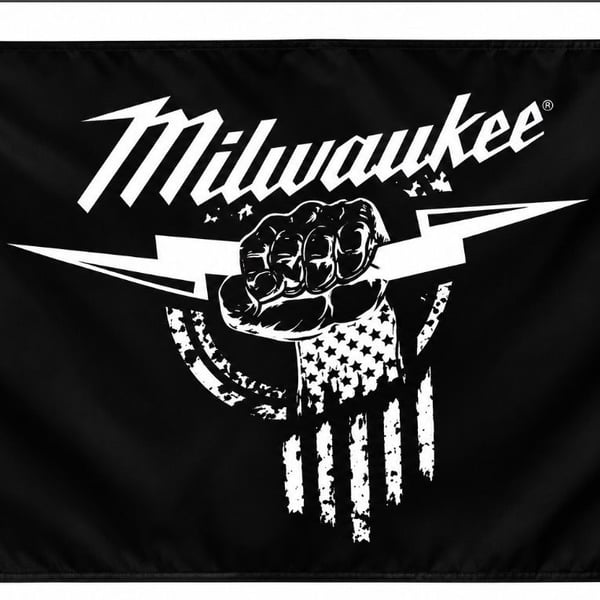 Milwaukee Power Tools Black Flag 3x5 FT Banner