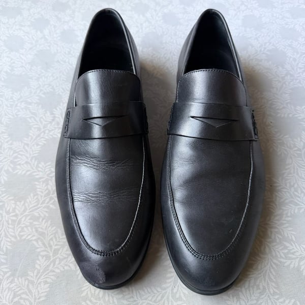 Allen Edmonds Lake Como Black Leather Penny Loafers