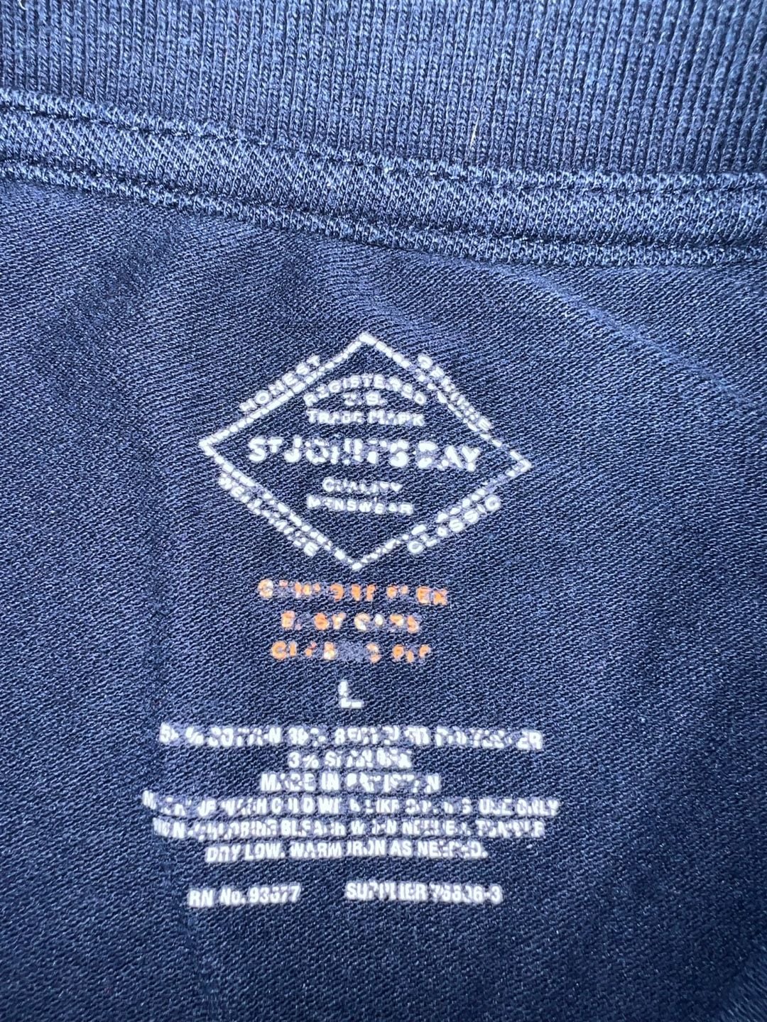 St. John’s Bay Men’s Polo Shirt Size L Blue Cotton Short Sleeve 4