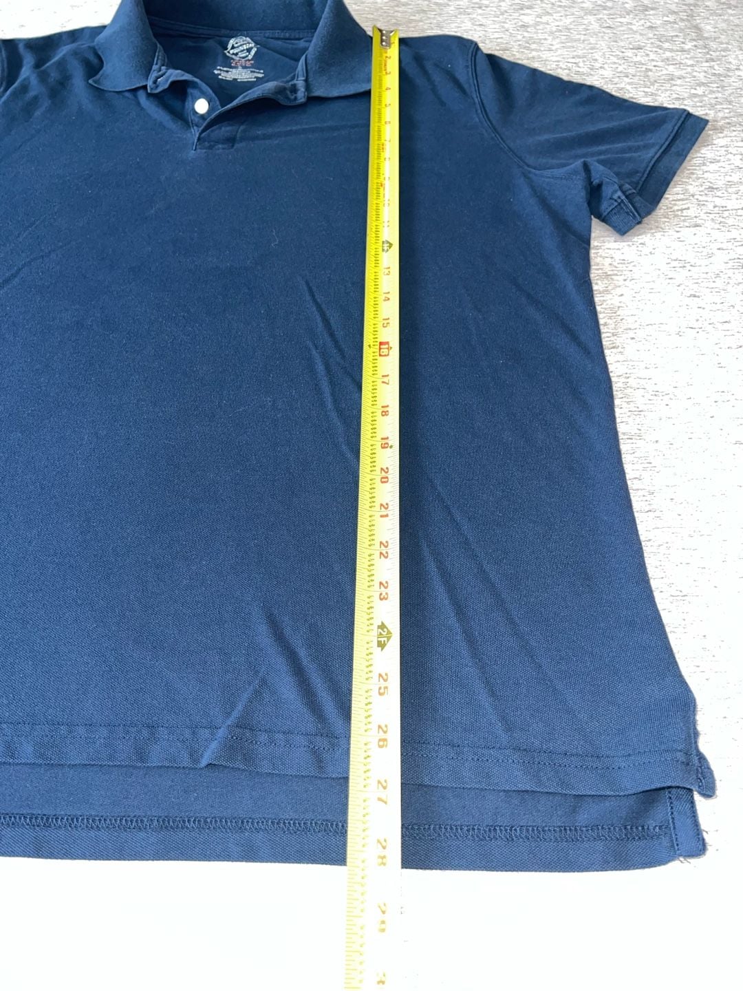 St. John’s Bay Men’s Polo Shirt Size L Blue Cotton Short Sleeve 6