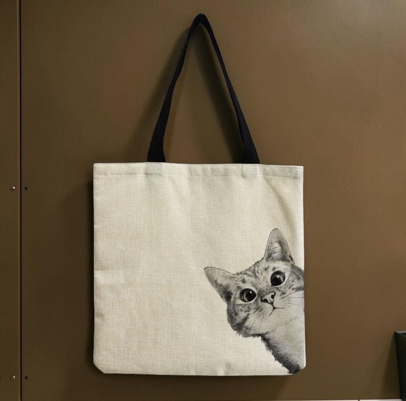 Cat Print Shoulder Tote Bag 2