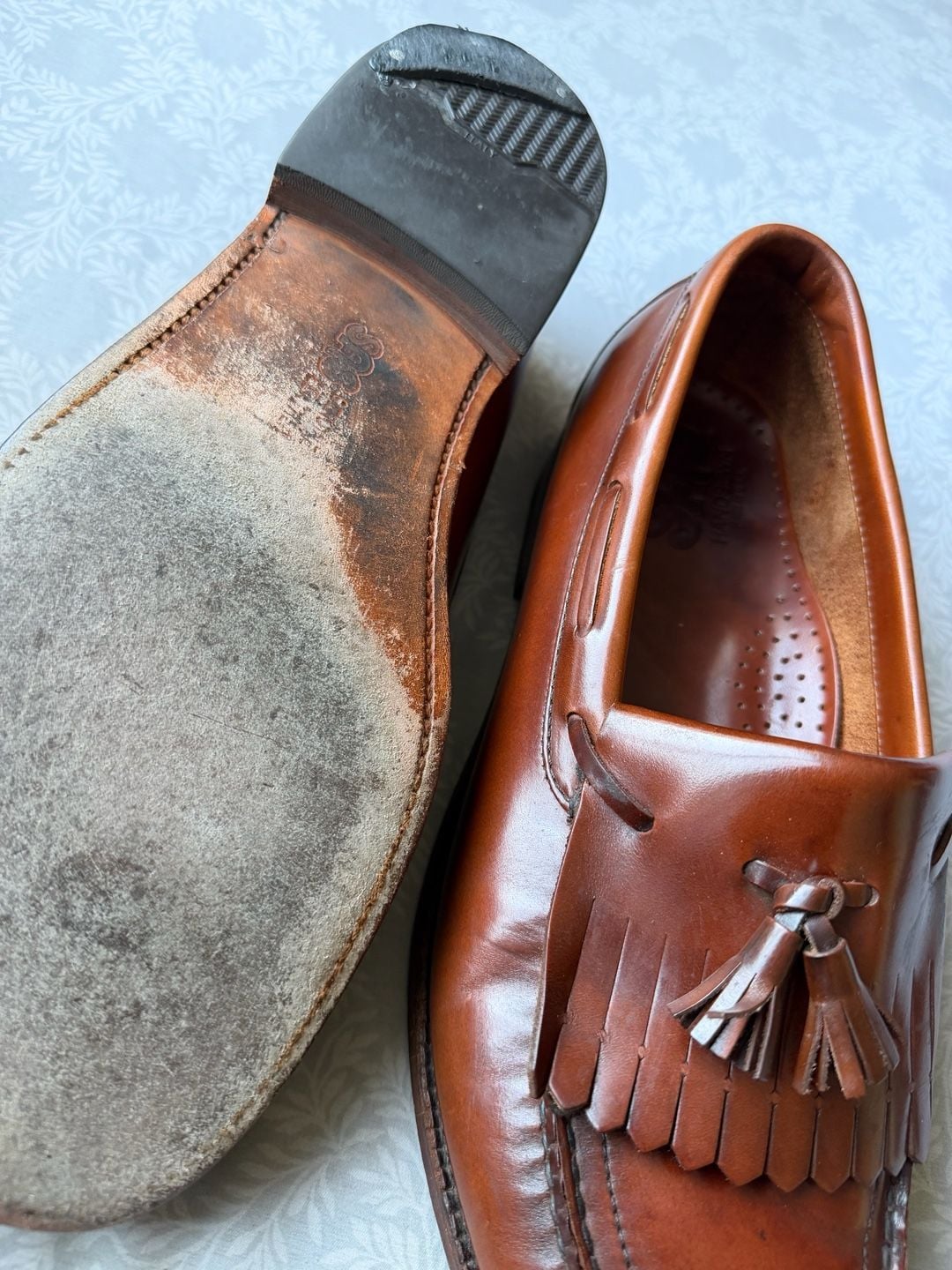 SAS Genuine Leather Handsewn Kiltie Tassel Loafers Mens  Brown Made in USA 8