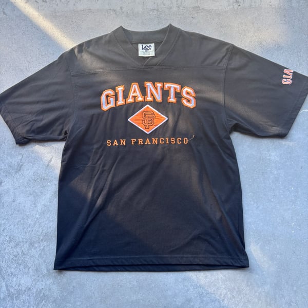 1990’s Vintage San Francisco Giants Lee Sport T-Shirt Black MLB Size M