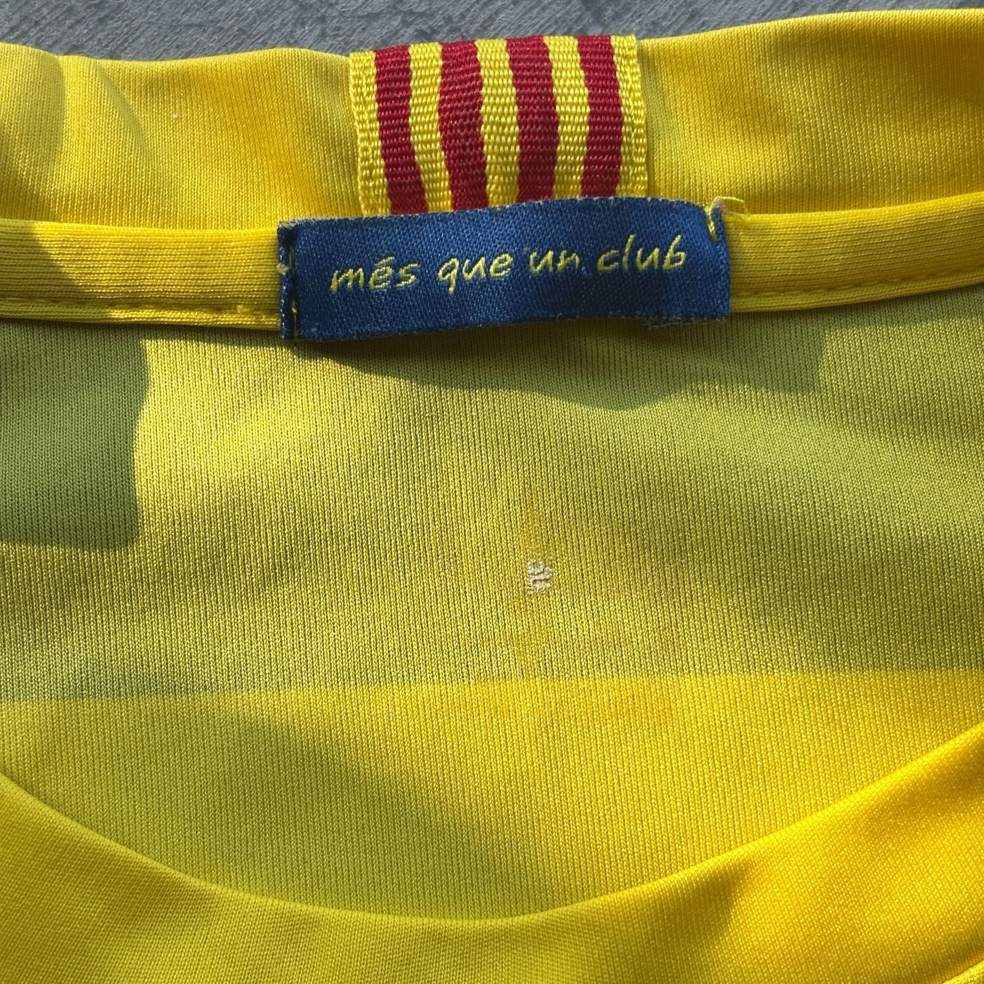 2007/08 RARE FC Barcelona Away Soccer Kit Jersey Striped Nike Size L 4