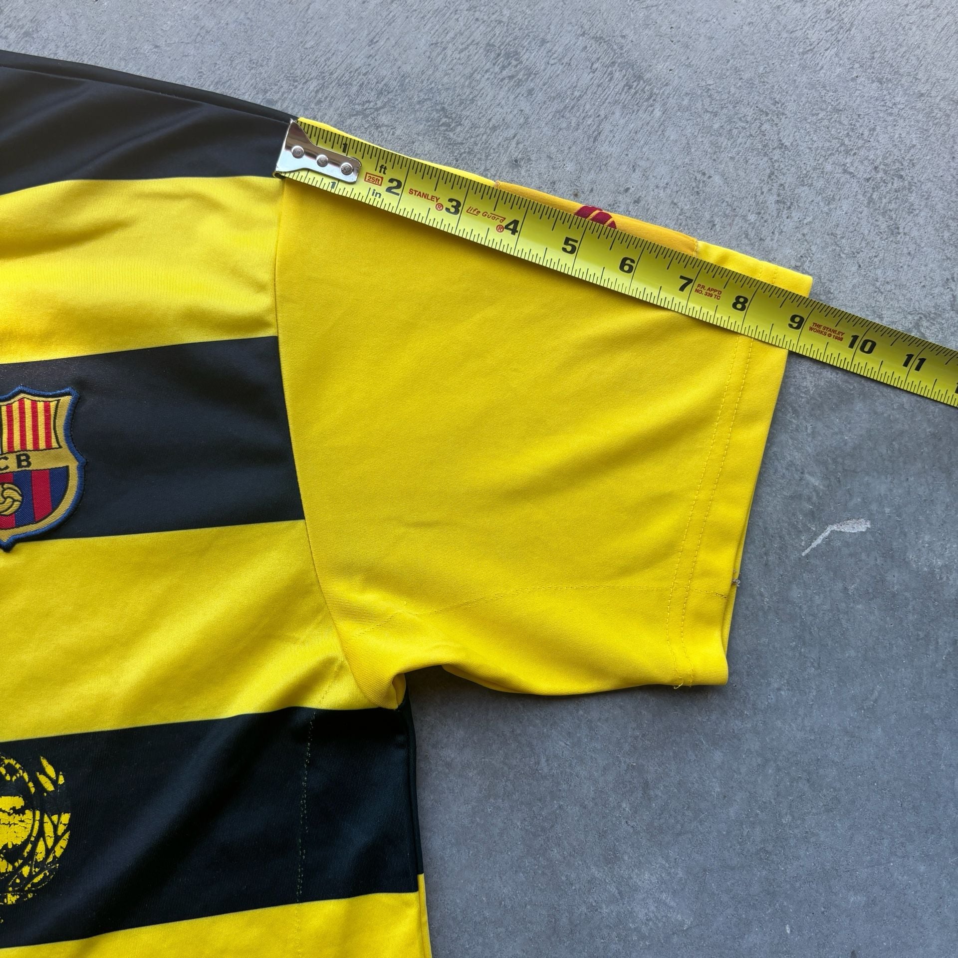 2007/08 RARE FC Barcelona Away Soccer Kit Jersey Striped Nike Size L 7