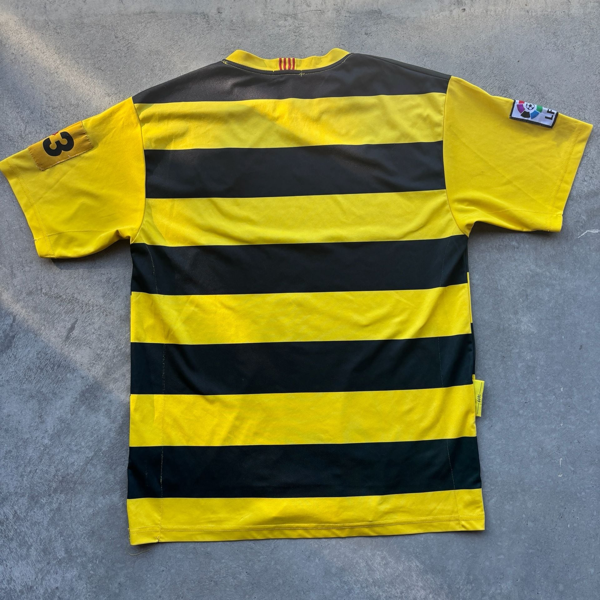 2007/08 RARE FC Barcelona Away Soccer Kit Jersey Striped Nike Size L 8