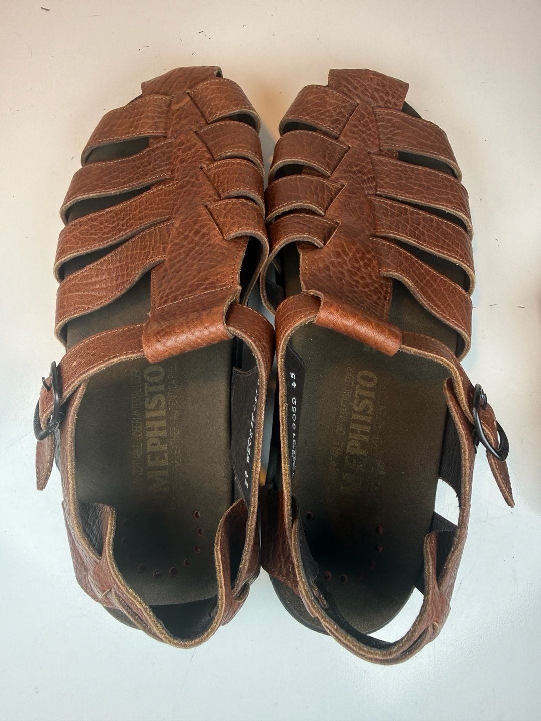 MEPHISTO SAM DESERT MEN'S US11 EU45 FISHERMAN SANDALS $329 RETAIL 6