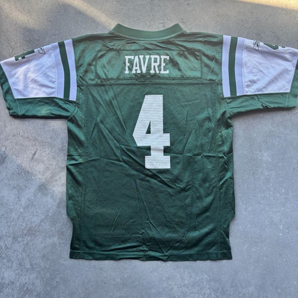 2000’s Vintage Brett Favre New York Jets #4 NFL Jersey Reebok Size YL