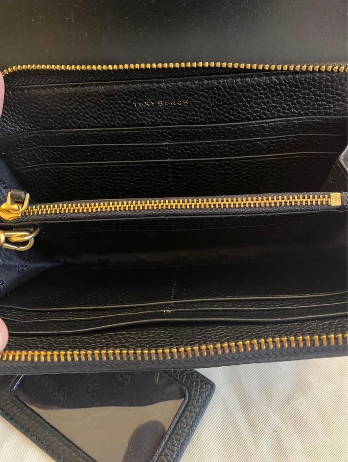 Tory Burch Emerson Zip Continental Wallet Black Leather 5