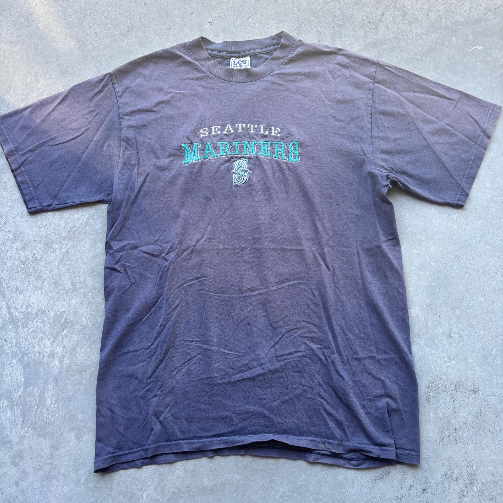1990’s Vintage Seattle Mariners Lee Sport Embroidered MLB T-Shirt Size XL 2