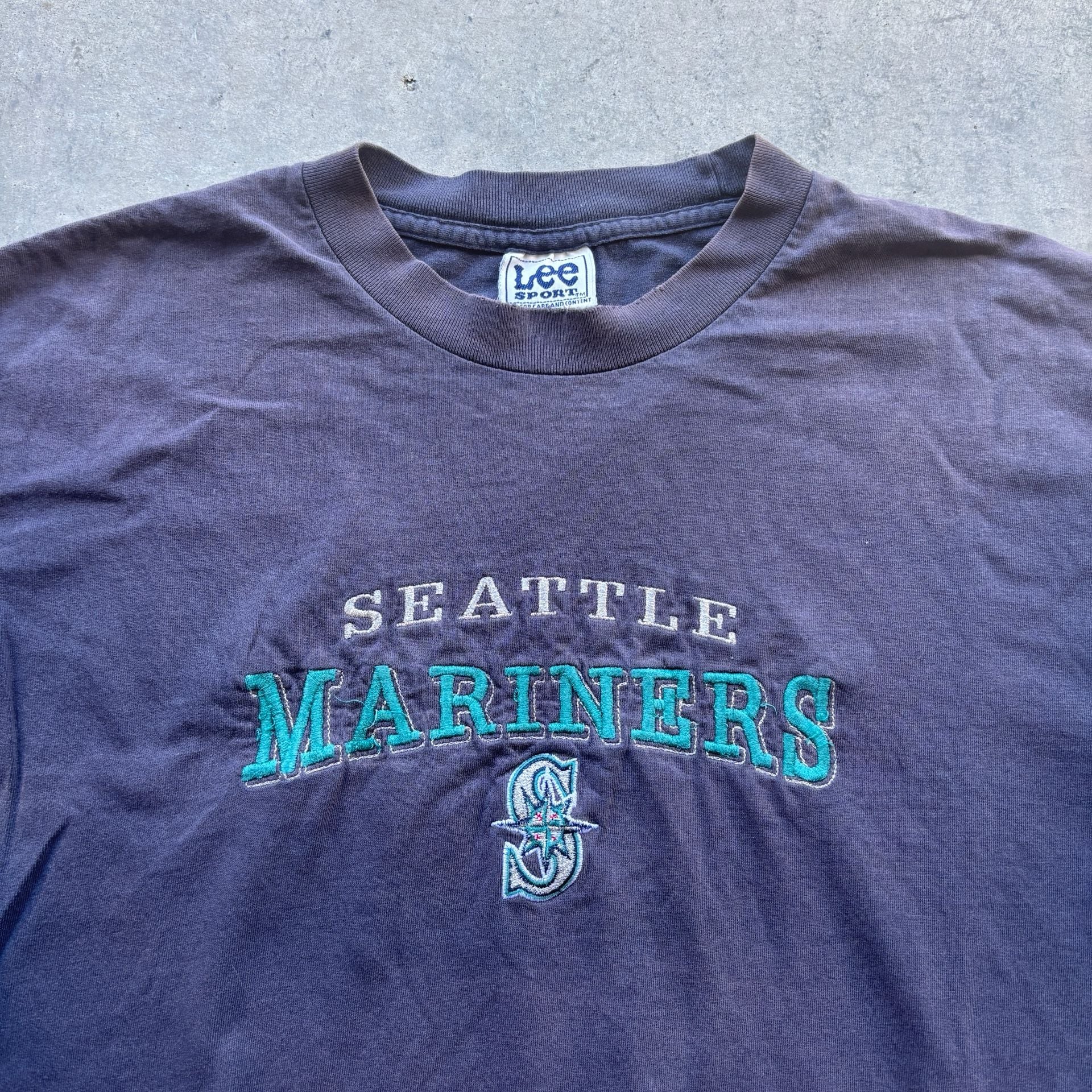 1990’s Vintage Seattle Mariners Lee Sport Embroidered MLB T-Shirt Size XL 3