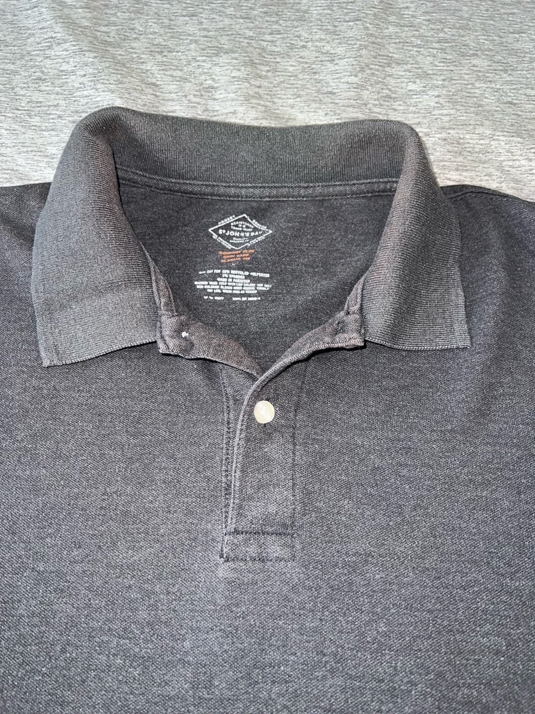 St. John's Bay Men's Gray Short Sleeve Polo Shirt 3