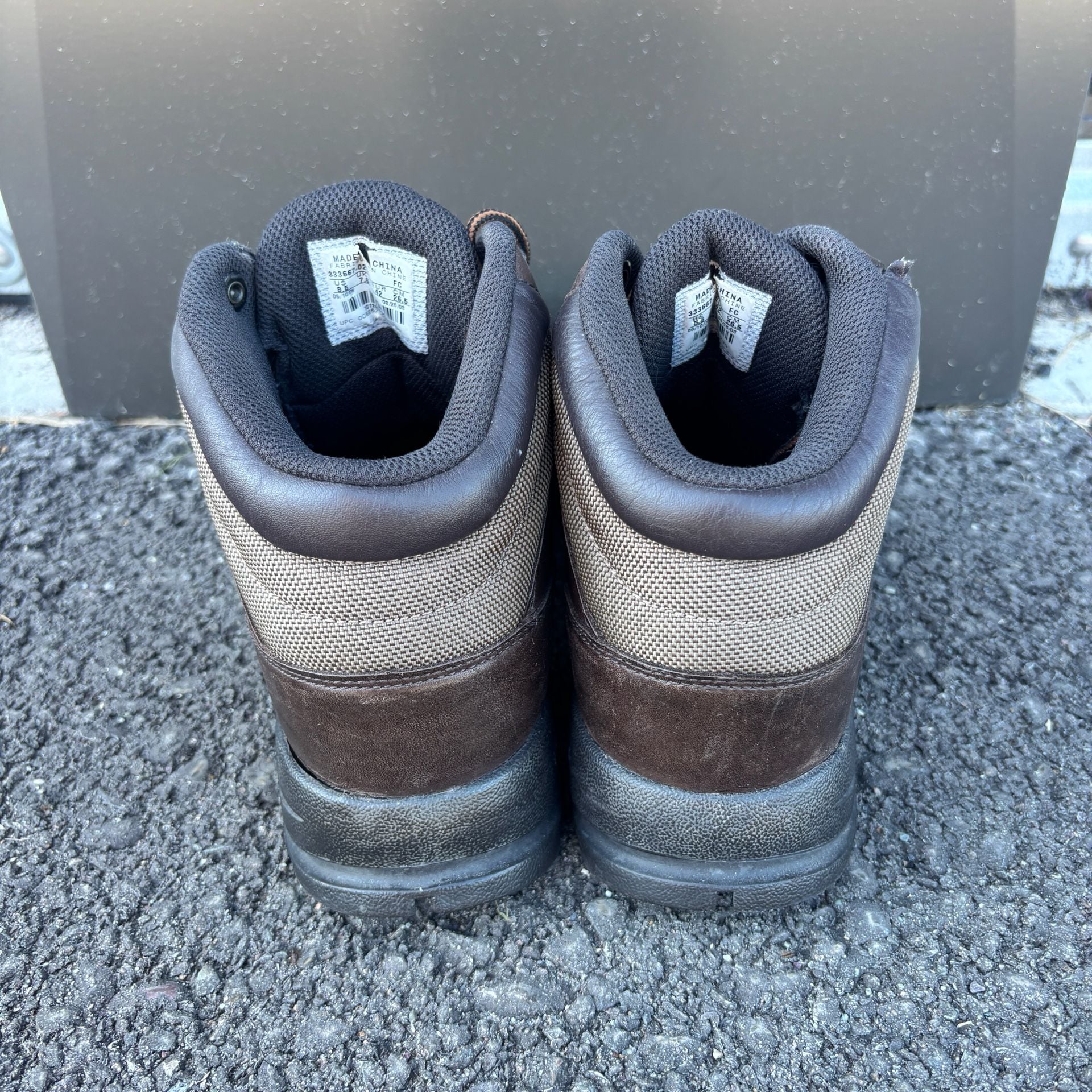 2008 Vintage Y2K Nike ACG Mandara Hiking Boots Brown Leather Size 8.5 5