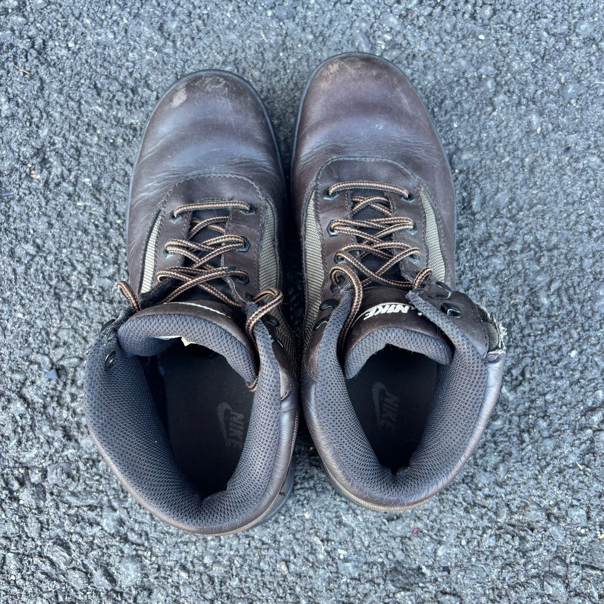 2008 Vintage Y2K Nike ACG Mandara Hiking Boots Brown Leather Size 8.5 6