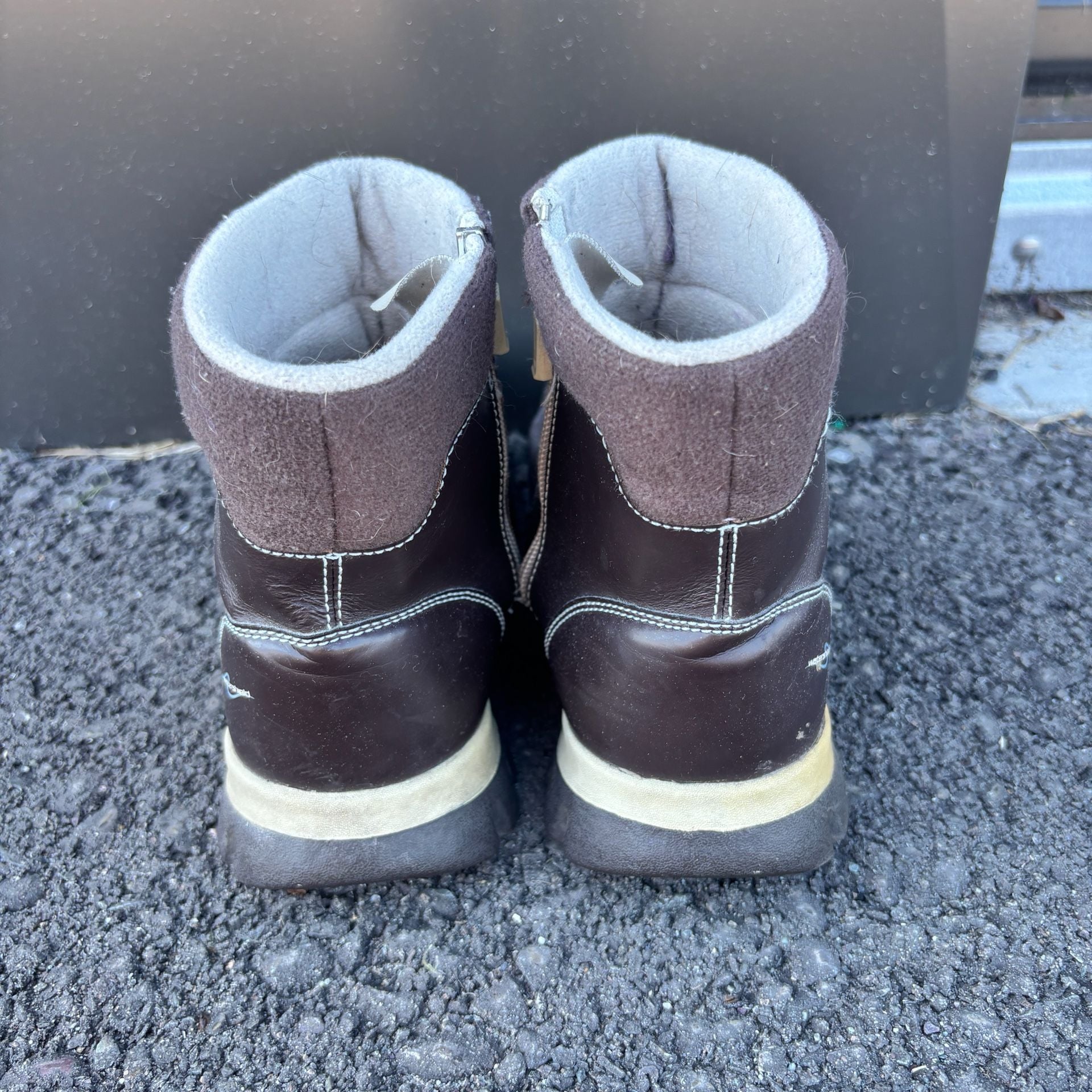 2006 Vintage Y2K Nike Yucan Zip WS Leather Boots Brown Size 7Y 5