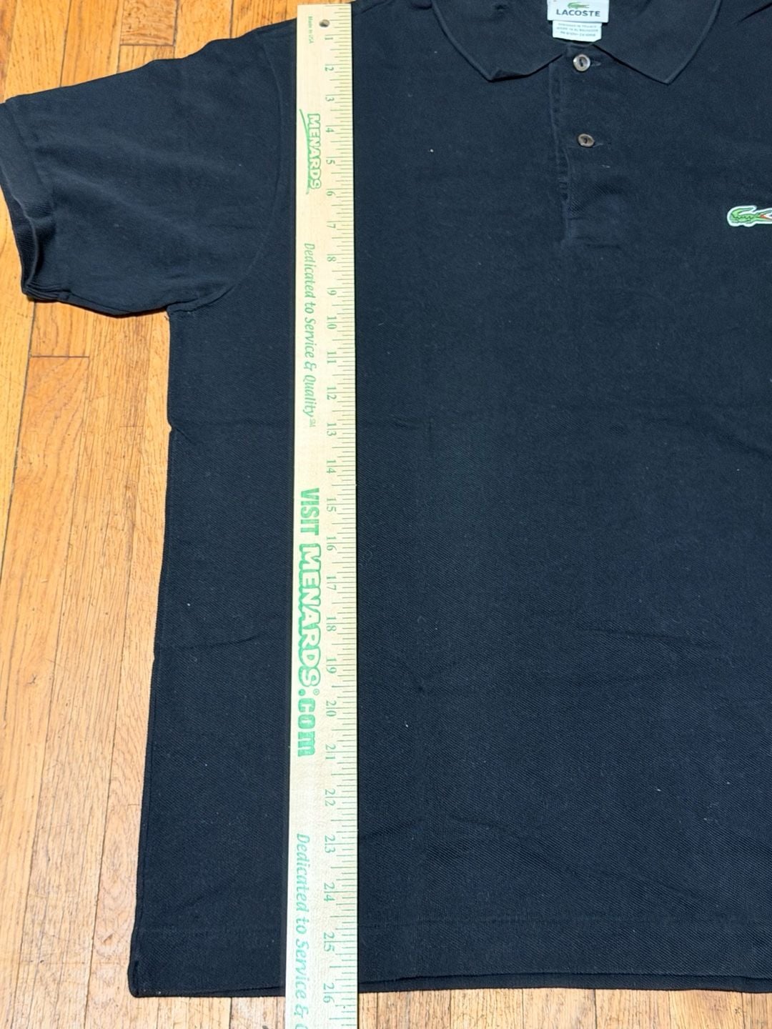 Lacoste Classic Fit Polo Shirt Black Cotton Pique 7