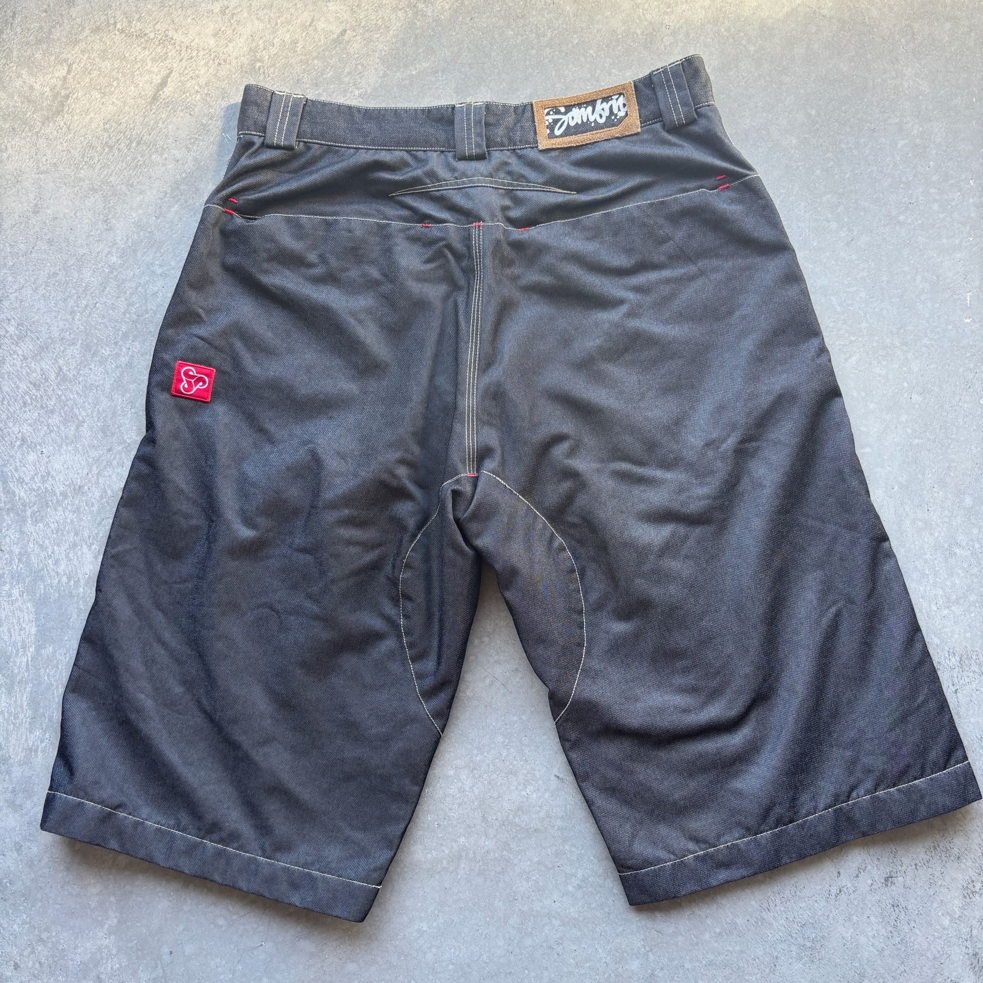 2000’s Vintage Sombrio Cartel Denim Mountain Bike Shorts MTB Size L 2