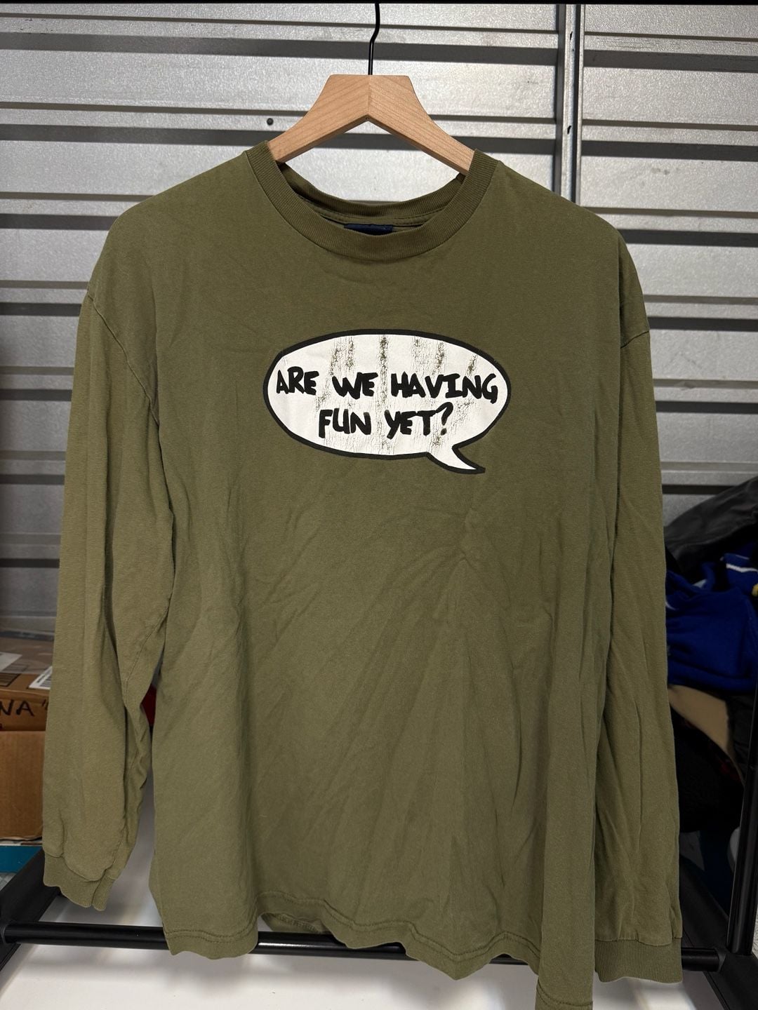 Extreme Limit Are We Having Fun Yet Olive Long Sleeve T-Shirt 2