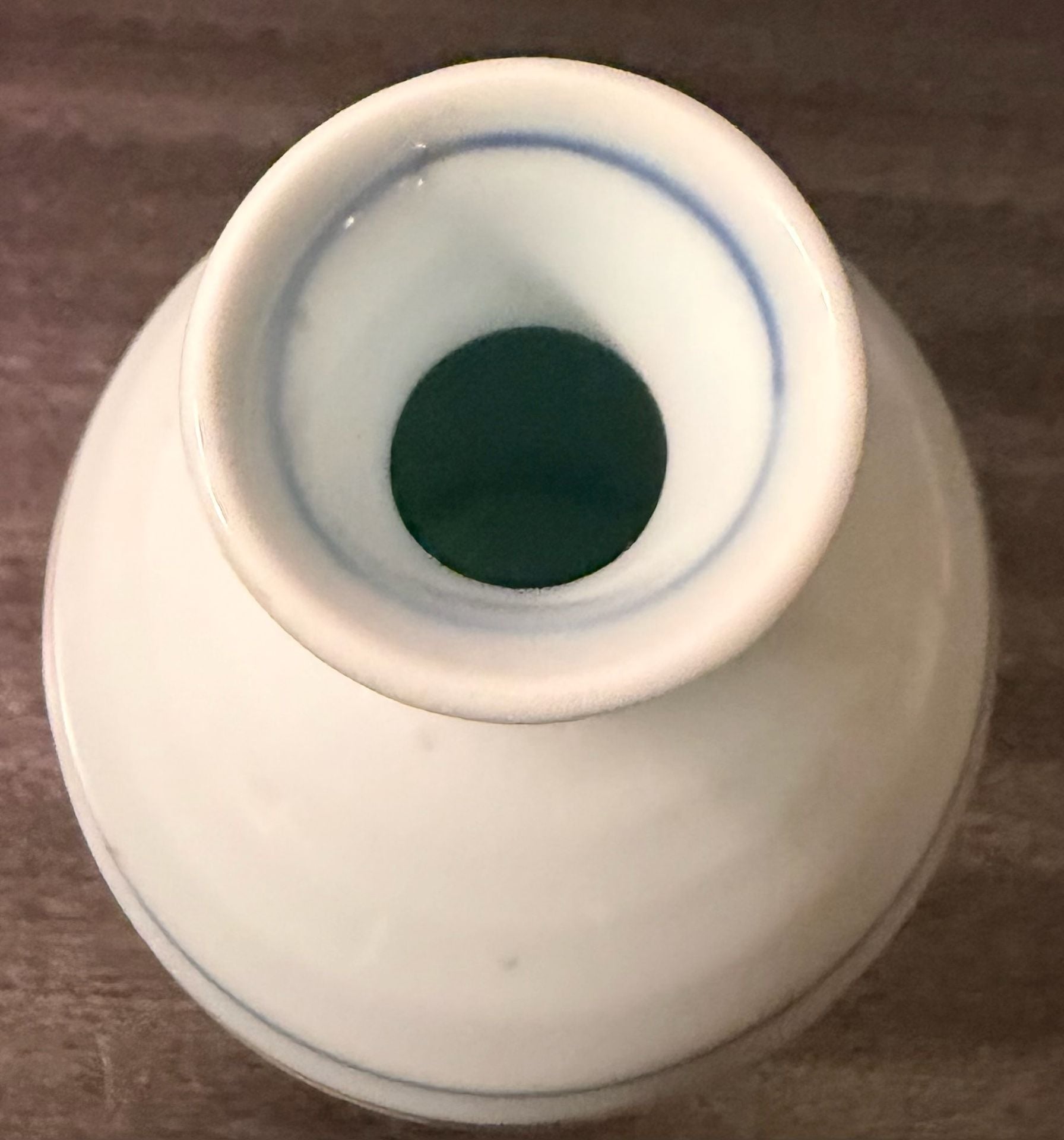 VTG Japanese Porcelain Sake Bottle Tokkuri Blue Floral Hand Painted 5
