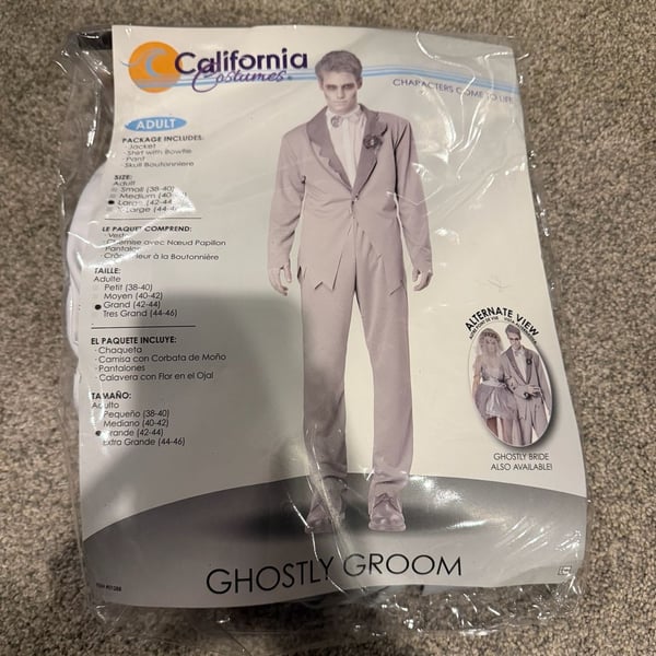 California Costumes Ghostly Groom Size Large