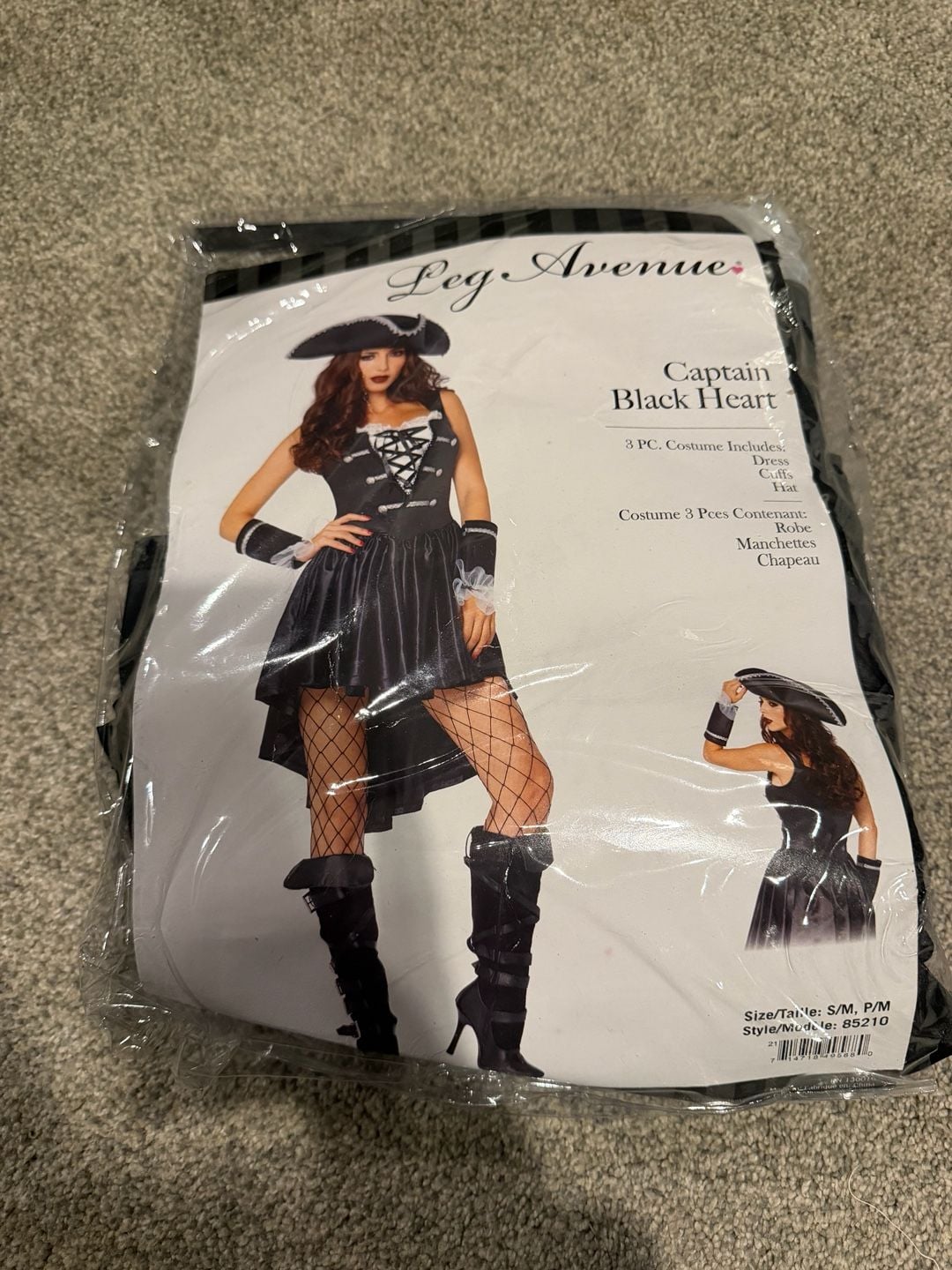 Leg Avenue Captain Black Heart Costume Size S/M 1
