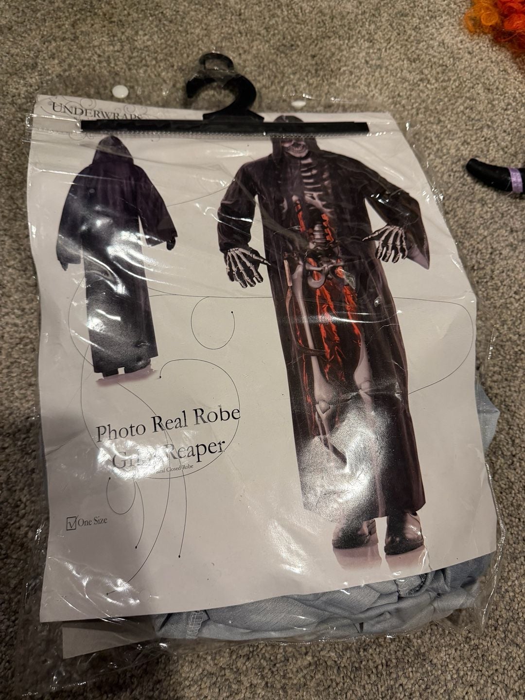 Underwraps Photo Real Robe Grim Reaper One Size 1