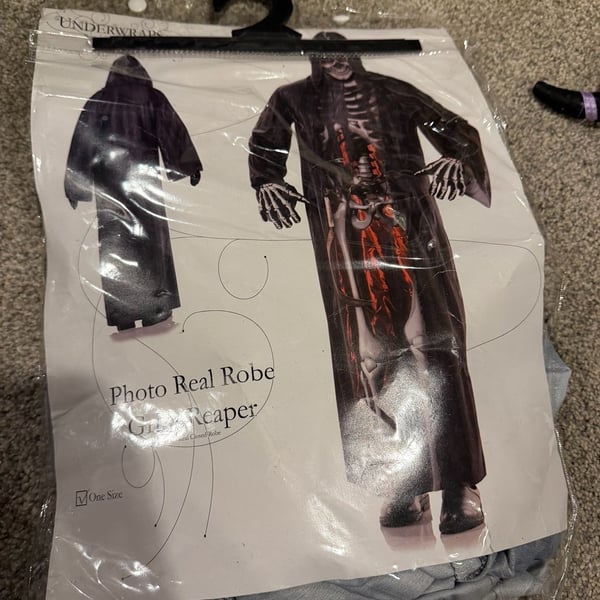 Underwraps Photo Real Robe Grim Reaper One Size