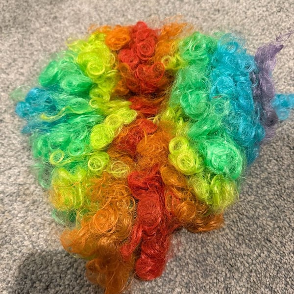 Kids Rainbow Clown Wig Afro Costume Accessory