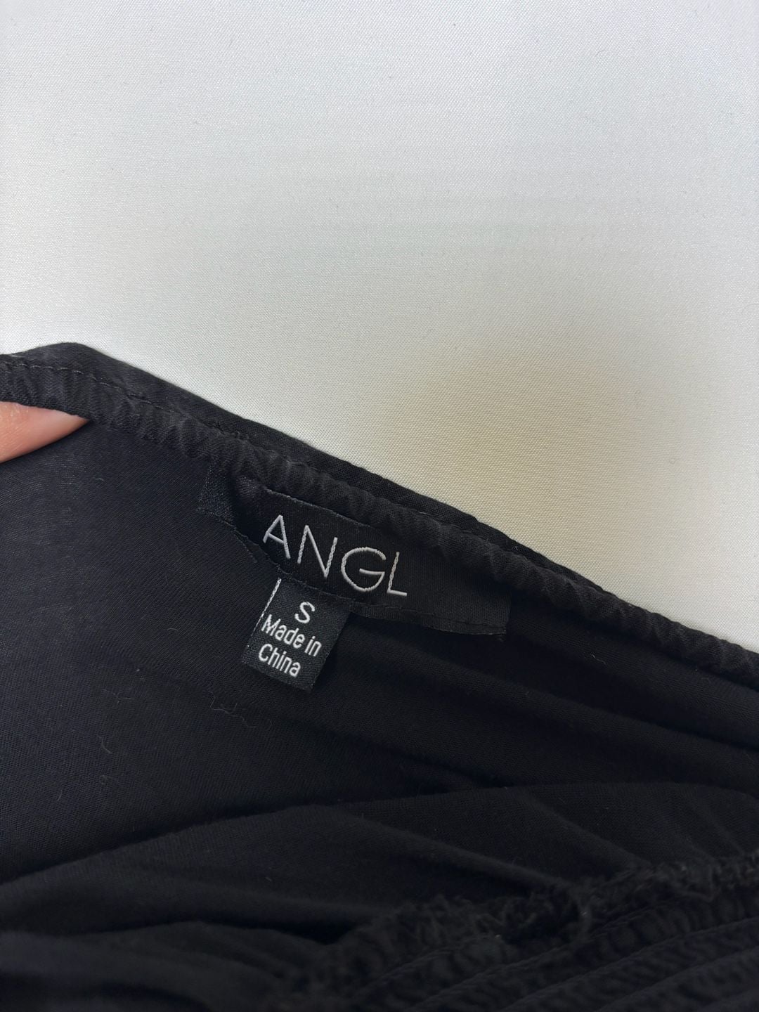 ANGL Black Smocked Bandeau Maxi Dress 11
