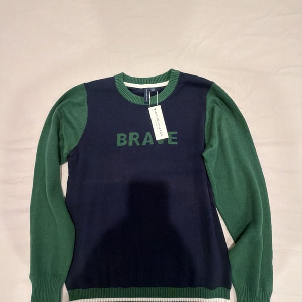 Janie and Jack Brave Sweater Size 10 Green Blue Colorblock Knit Pullover