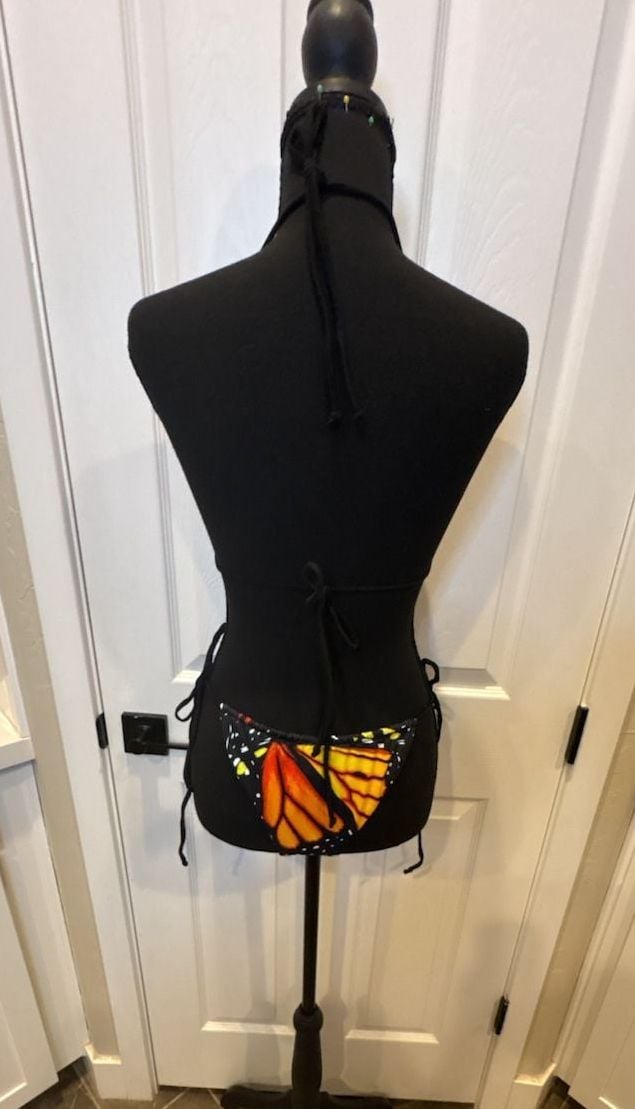 Miketai Butterfly Bikini Set Size Xl Orange Black (135) 2