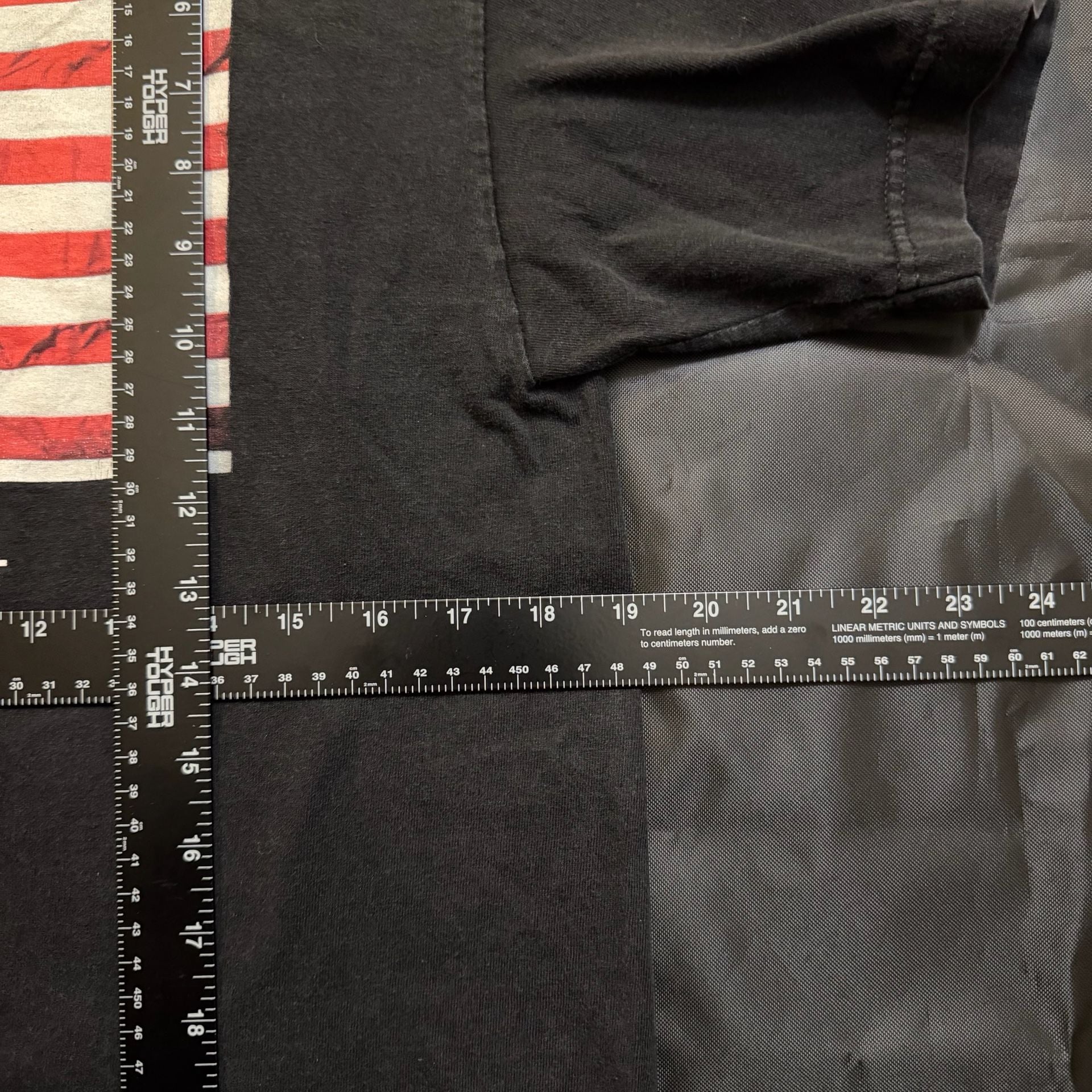 V/SUAL x Karrueche Graphic T-Shirt Black American Flag Tee Medium 7