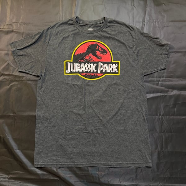 Jurassic World Jurassic Park T-Shirt XL Gray T-Rex Logo