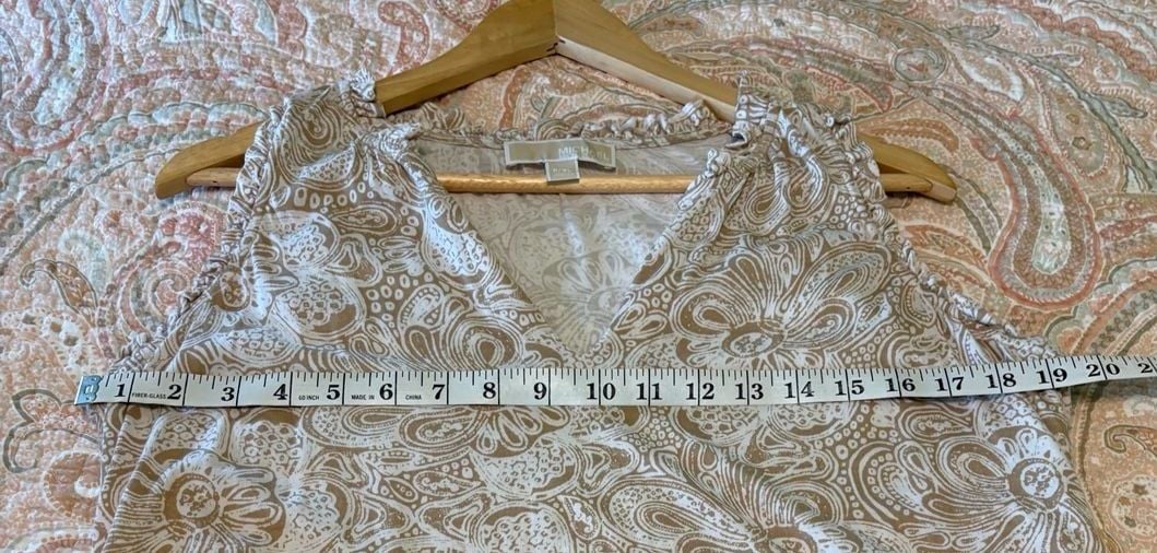 GUC Micheal Michael Kors Sleeveless Paisley Ruffle Trim Top P/XL 6