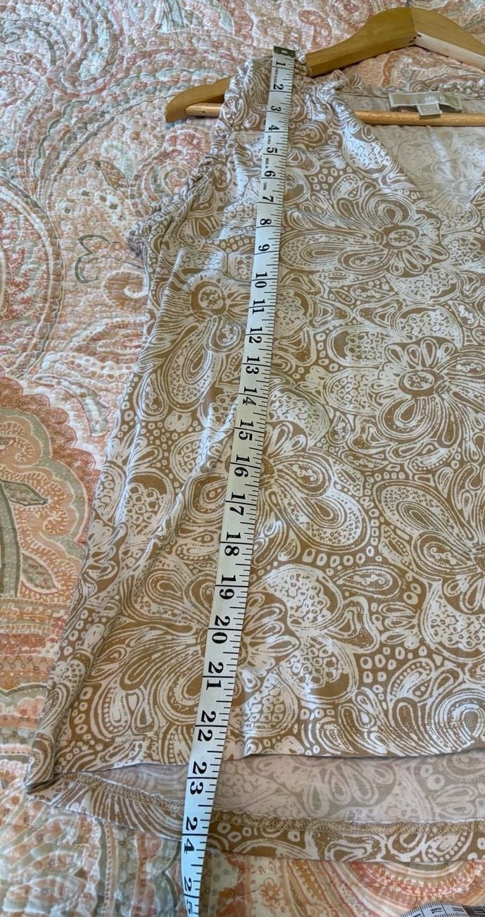 GUC Micheal Michael Kors Sleeveless Paisley Ruffle Trim Top P/XL 8