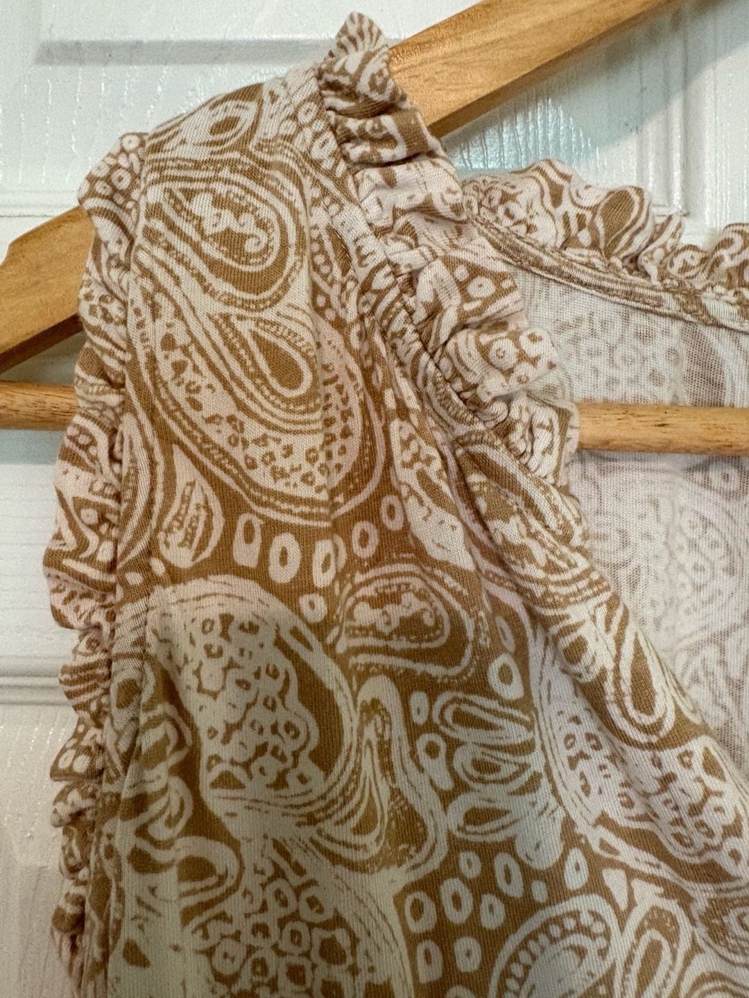 GUC Micheal Michael Kors Sleeveless Paisley Ruffle Trim Top P/XL 12