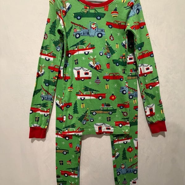 Little Blue House Retro Christmas Pajama Set Size 10