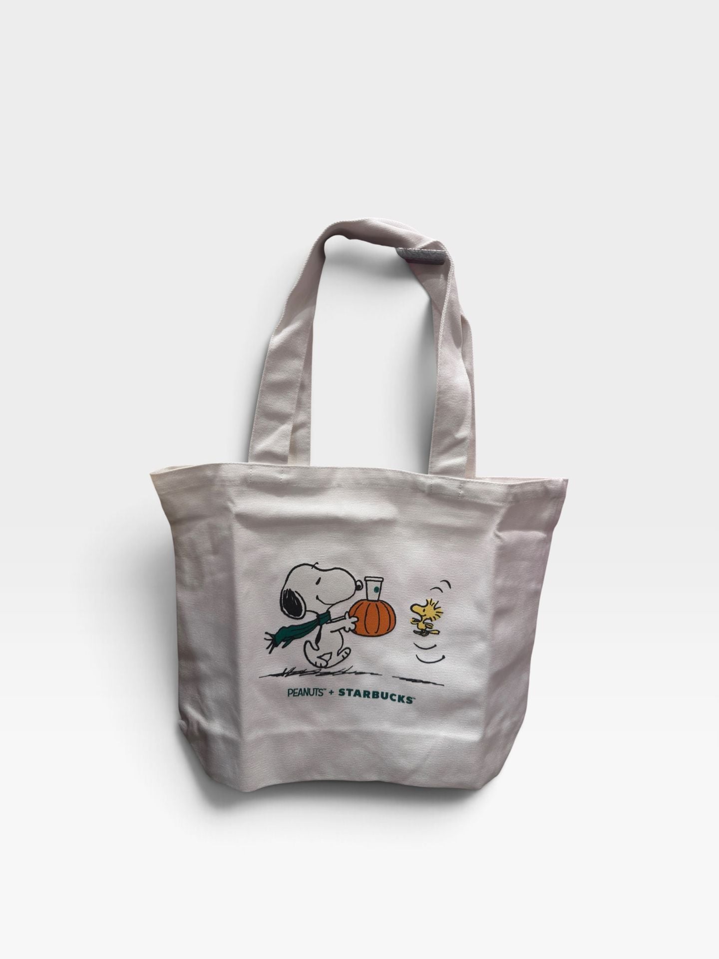 Starbucks Peanuts Snoopy Canvas Tote Bag White 2