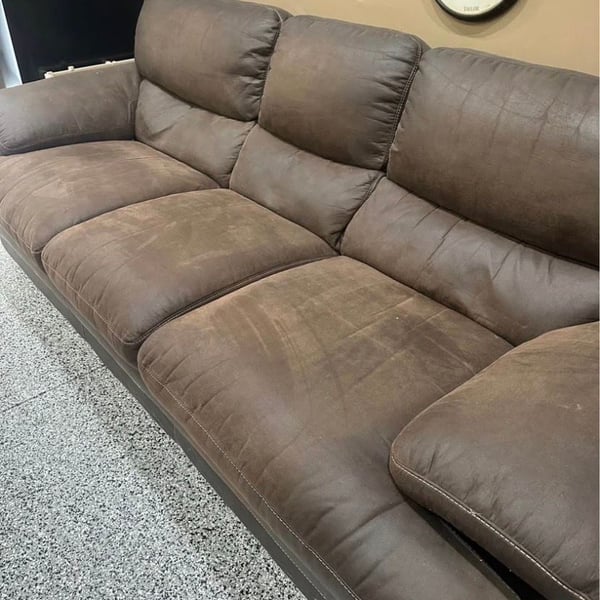 Palliser Furniture Harley Brown Microsuede Sofa